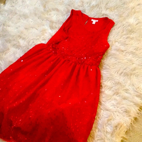 Kids red party dress - Picture 2 of 2